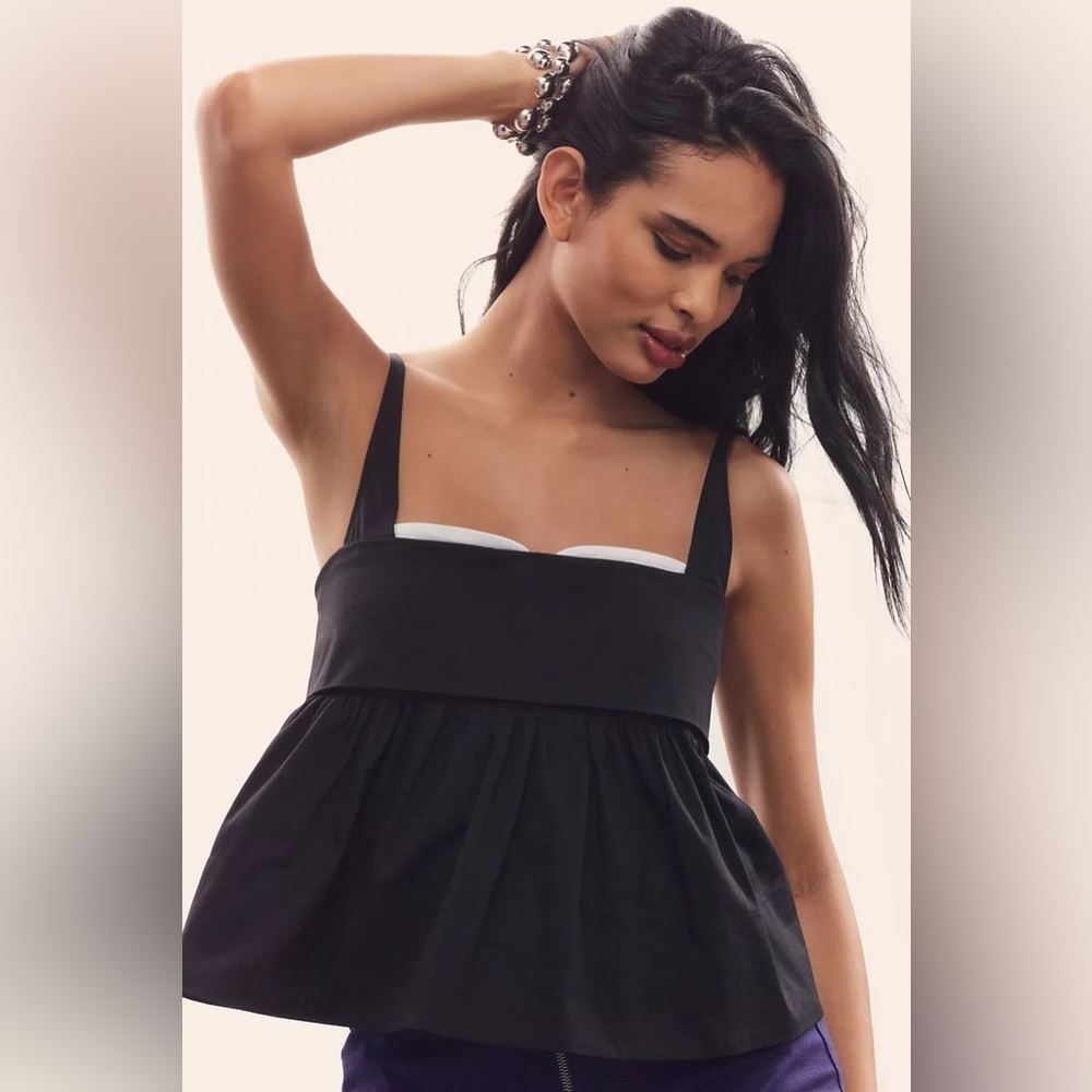 NWT Size L -Maeve Peekaboo Peplum Top